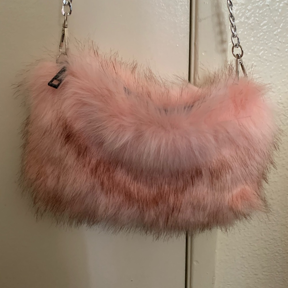 Pink boohoo purse Furr - Picture 2 of 2